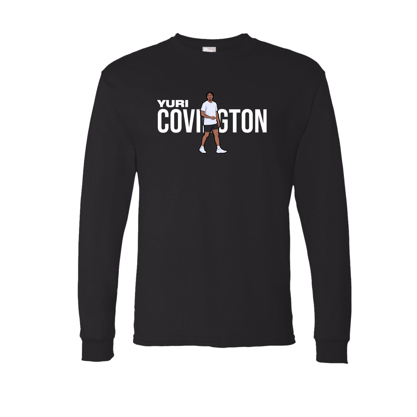 Long Sleeve Tee — Player Name in Black