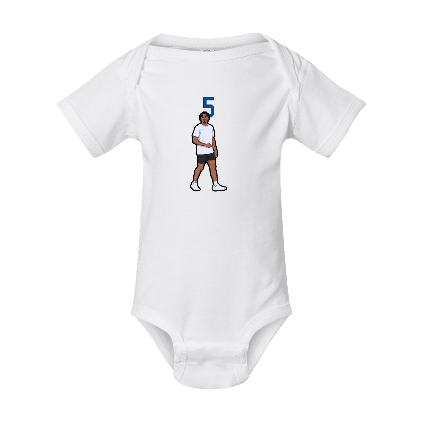 Baby Onesie — Number Top in White