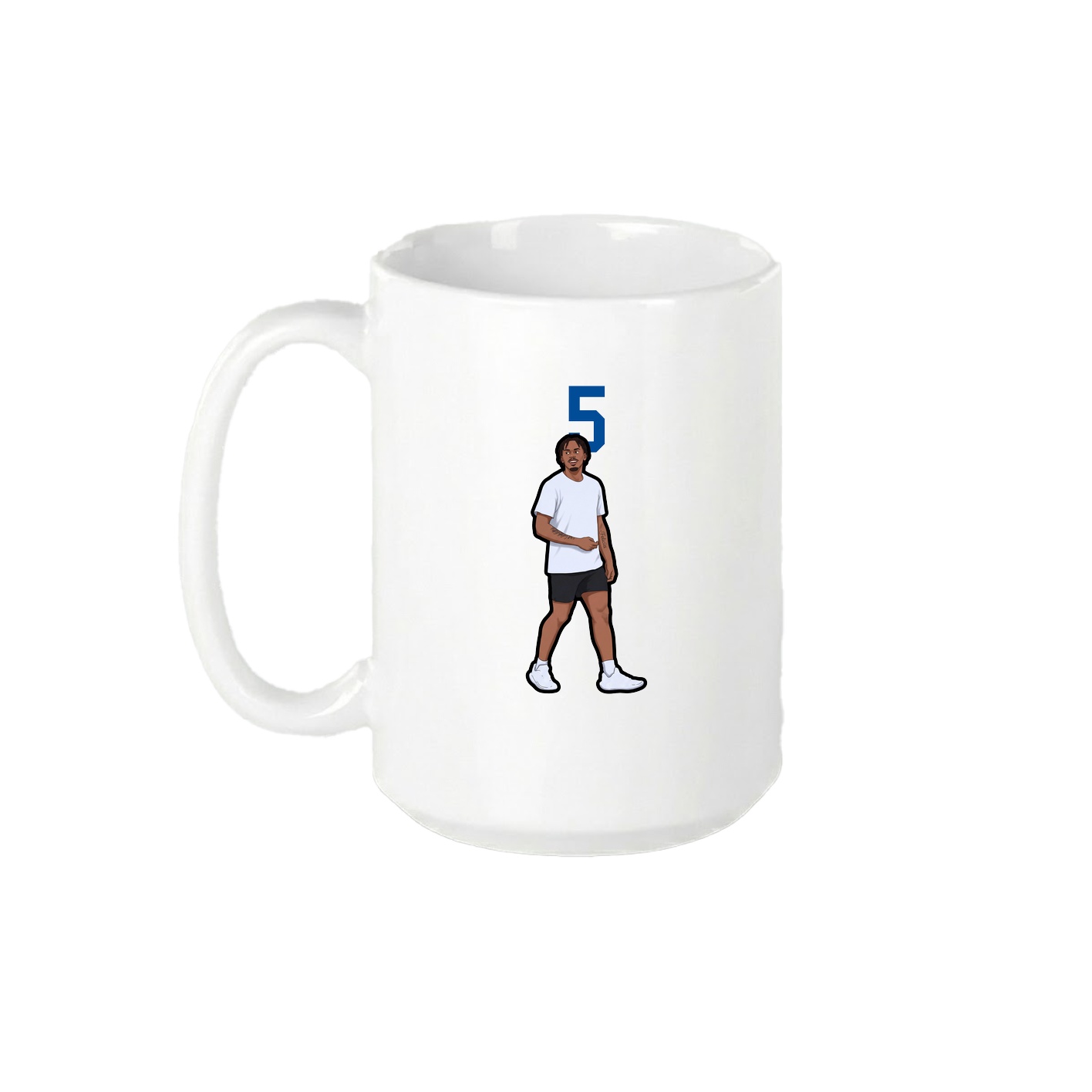 15oz Coffee Mug — Number Top in White