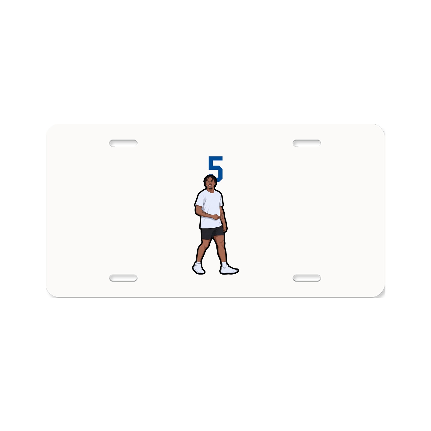 License Plate — Number Top in Classic