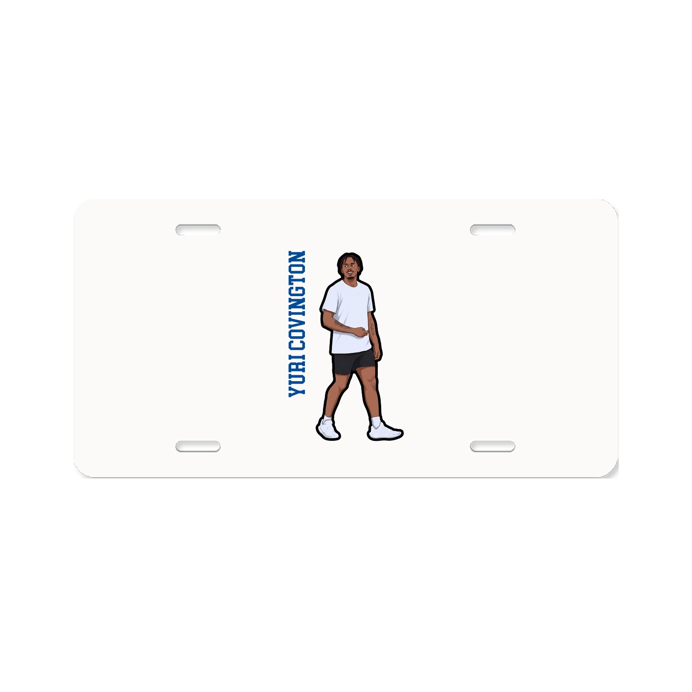License Plate — Name Vertical in Classic