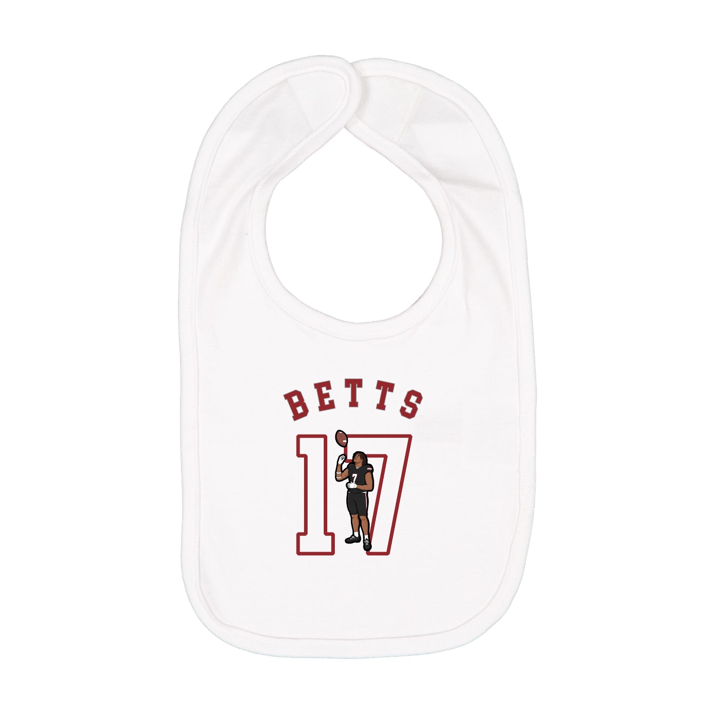 Infant Bib — Shirsey Arch in White