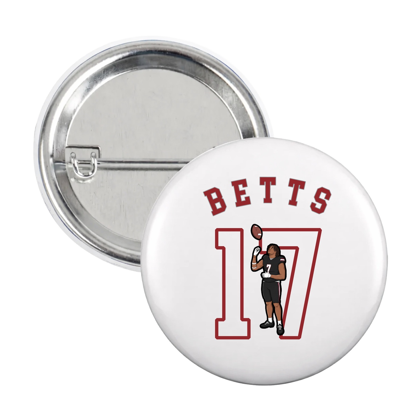 Game Day Button — Shirsey Arch in White
