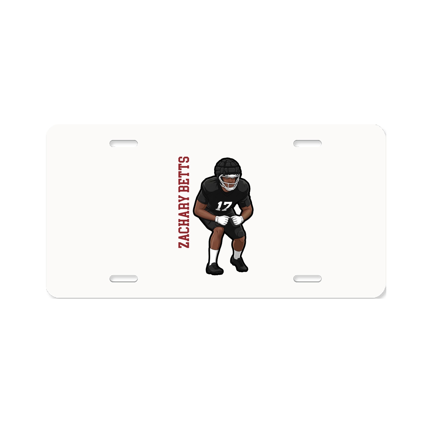 License Plate — Name Vertical in Classic