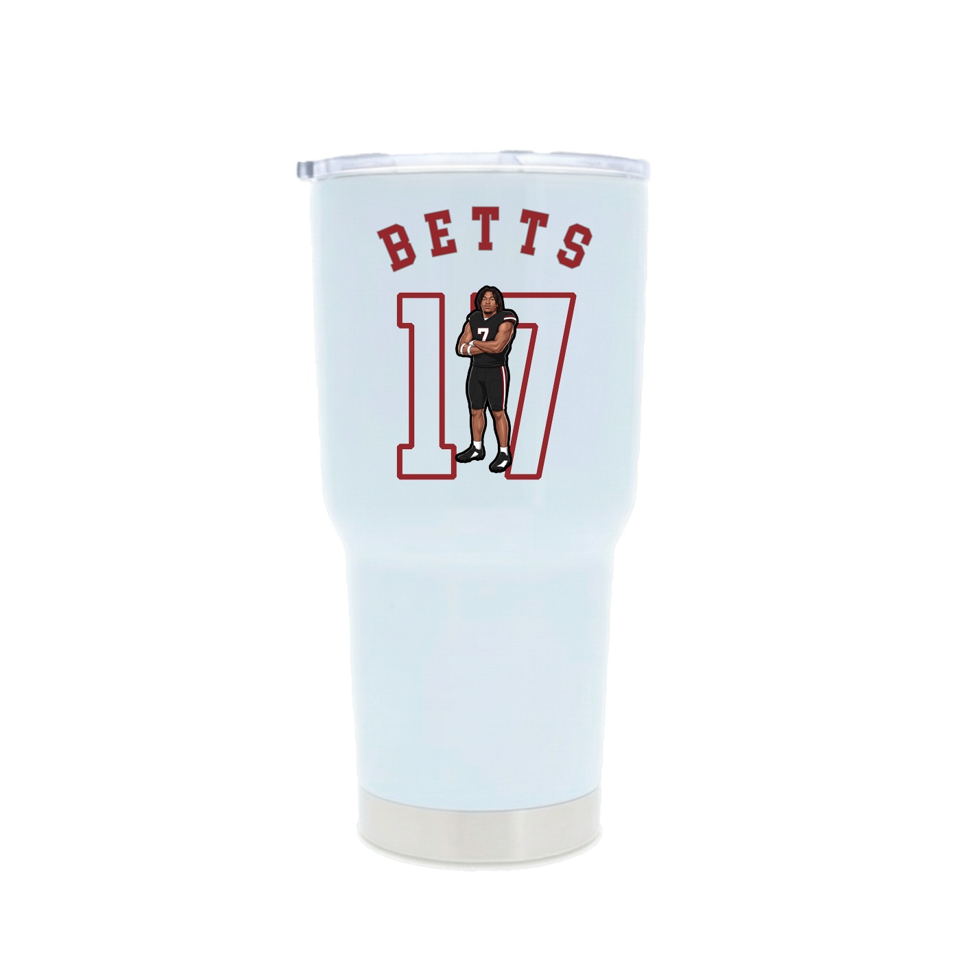 30oz Stainless Steel Tumbler — Shirsey Arch in White
