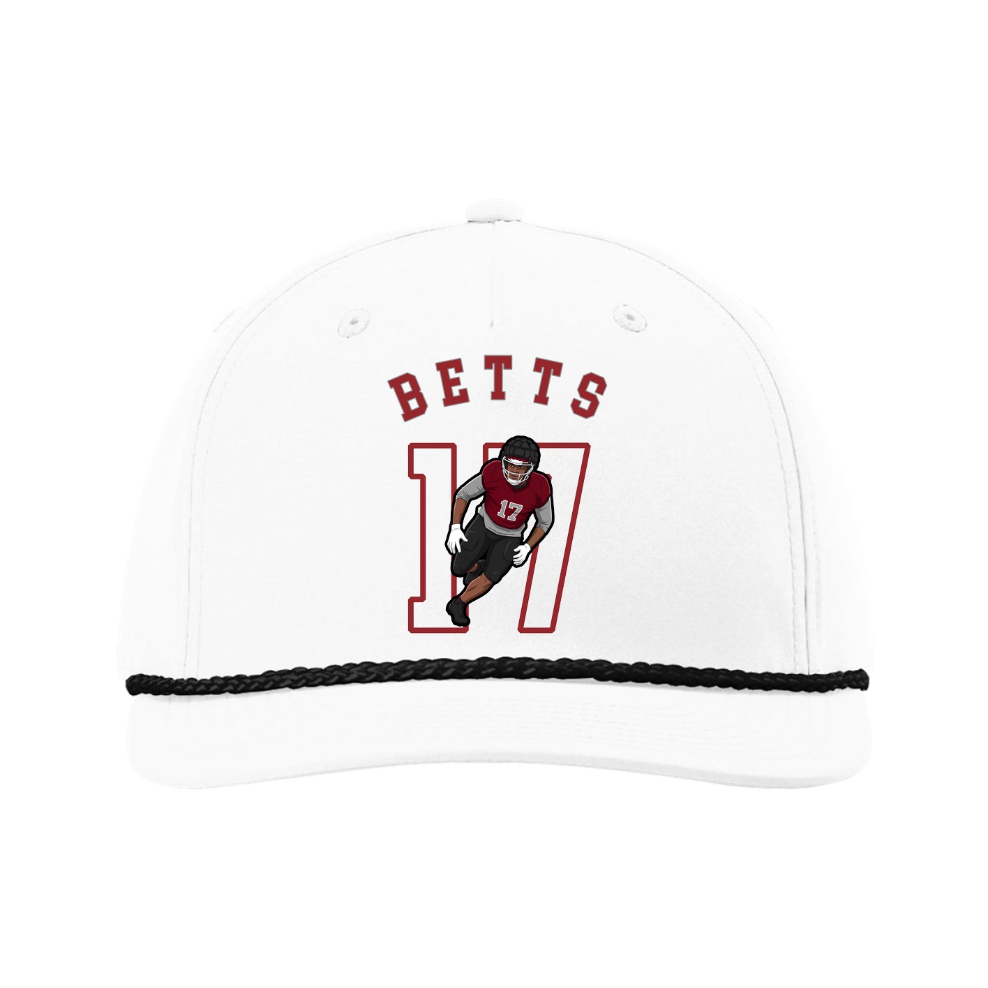 Five-Panel Classic Rope Cap — Shirsey Arch in White