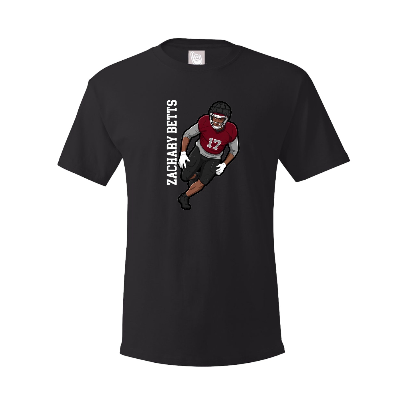 Tee — Name Vertical in Black