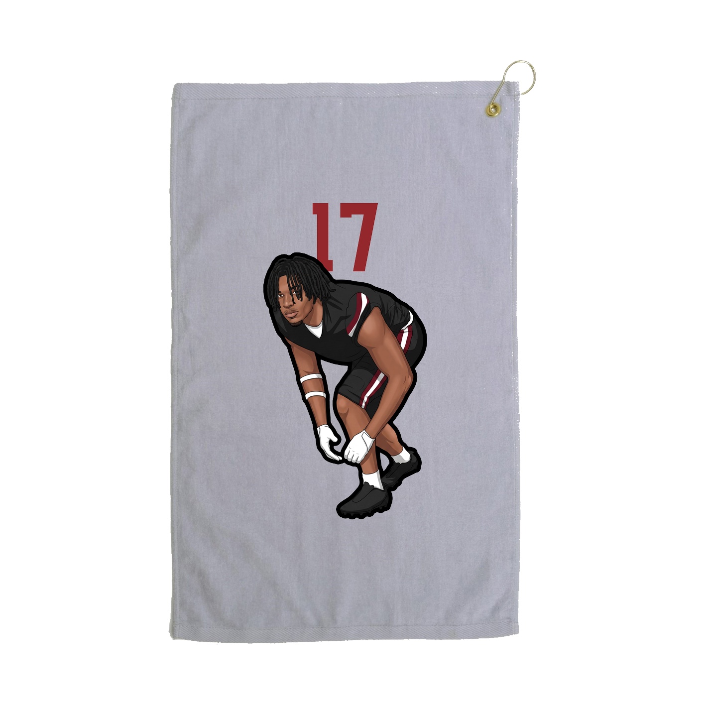 Golf Towel — Number Top in Grey