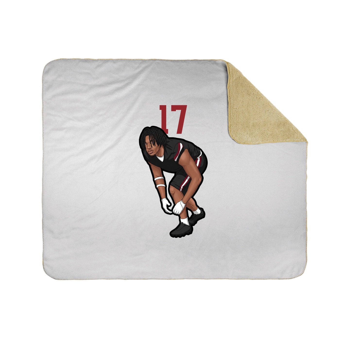 Throw Blanket — Number Top in White