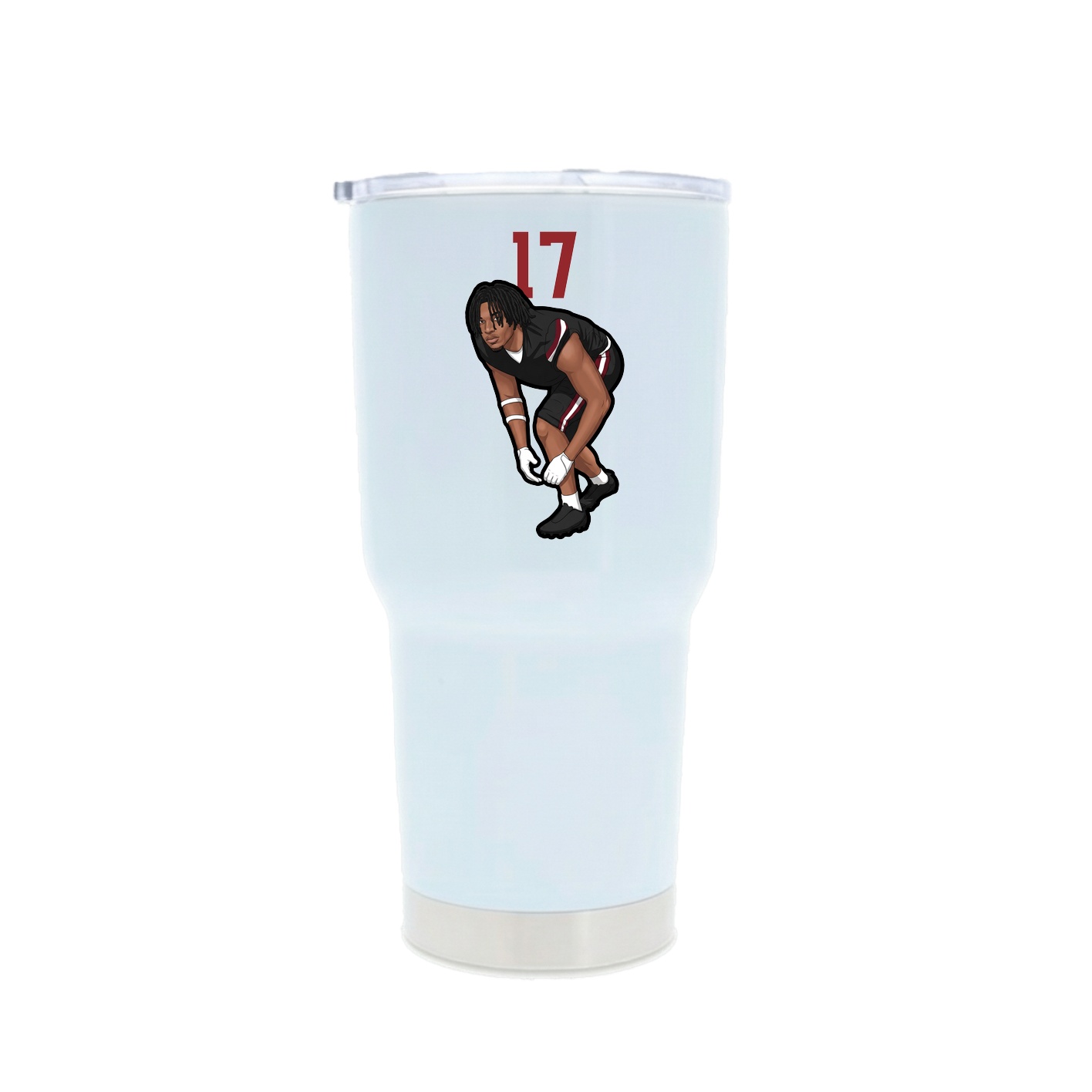 30oz Stainless Steel Tumbler — Number Top in White