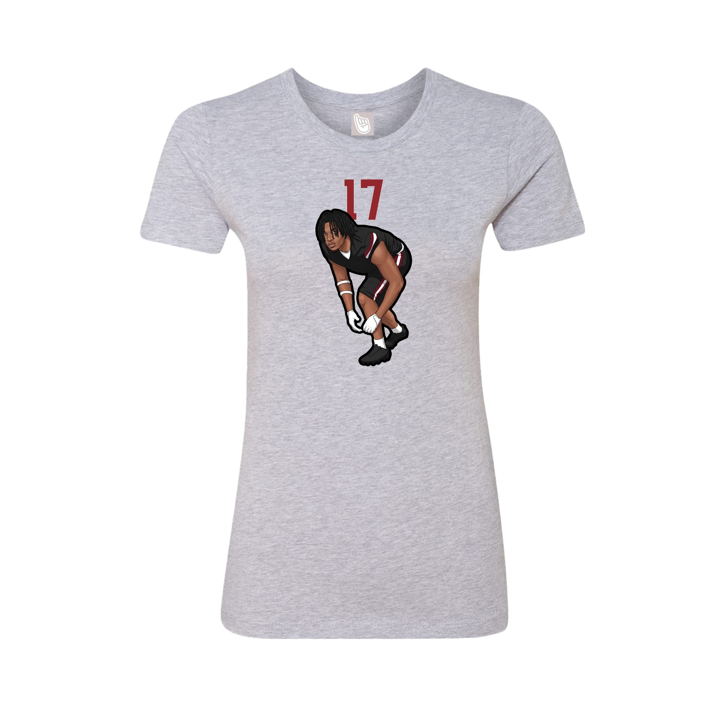 Womens Tee — Number Top in Grey