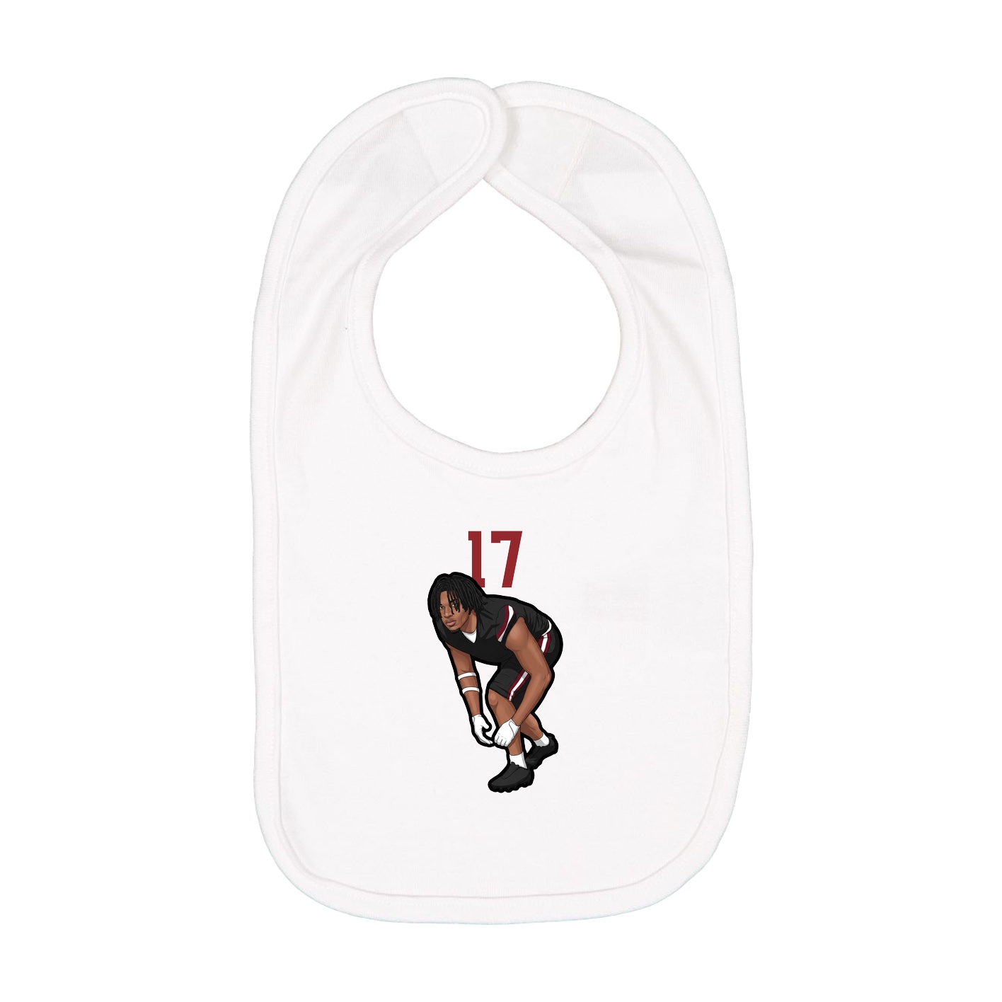 Infant Bib — Number Top in White
