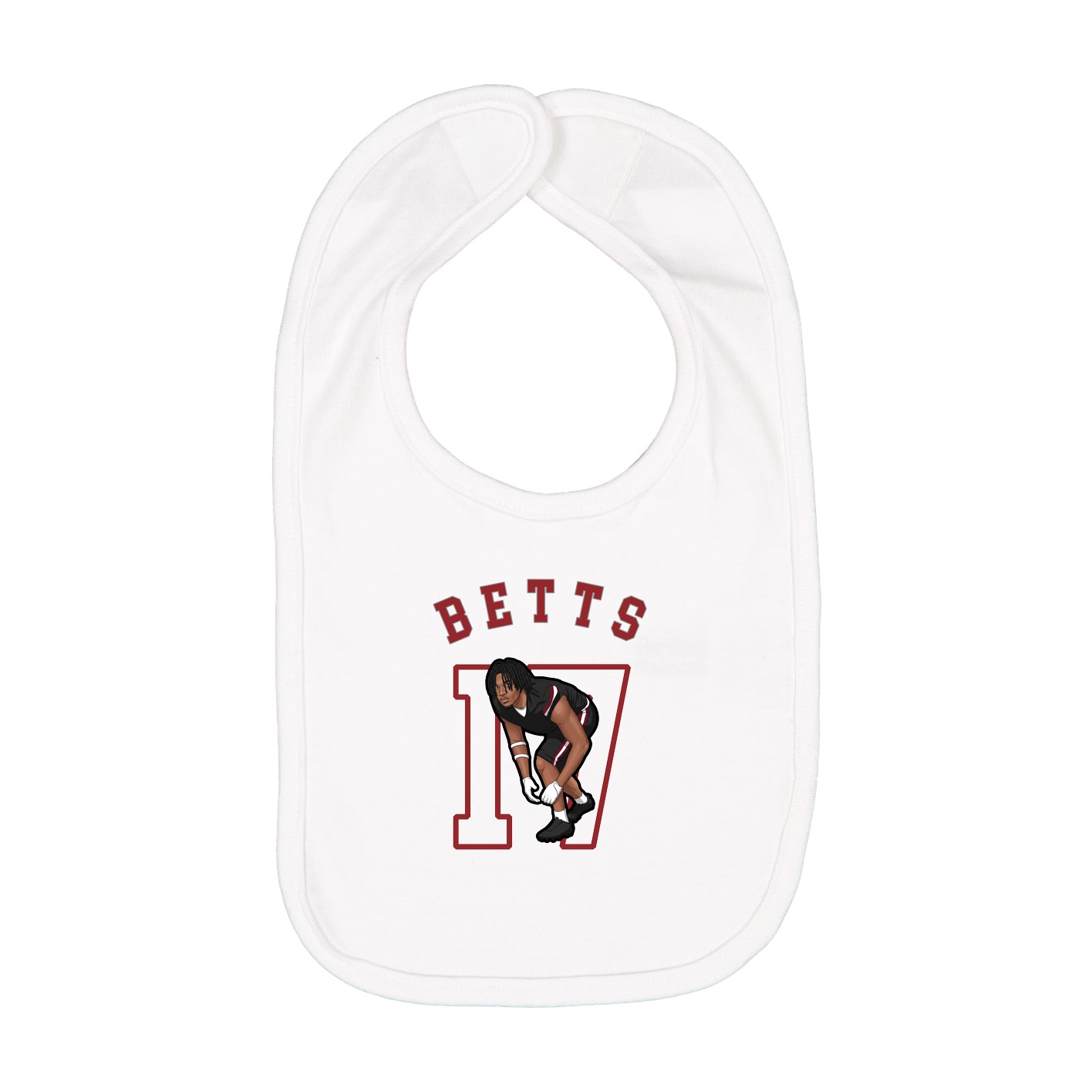 Infant Bib — Shirsey Arch in White