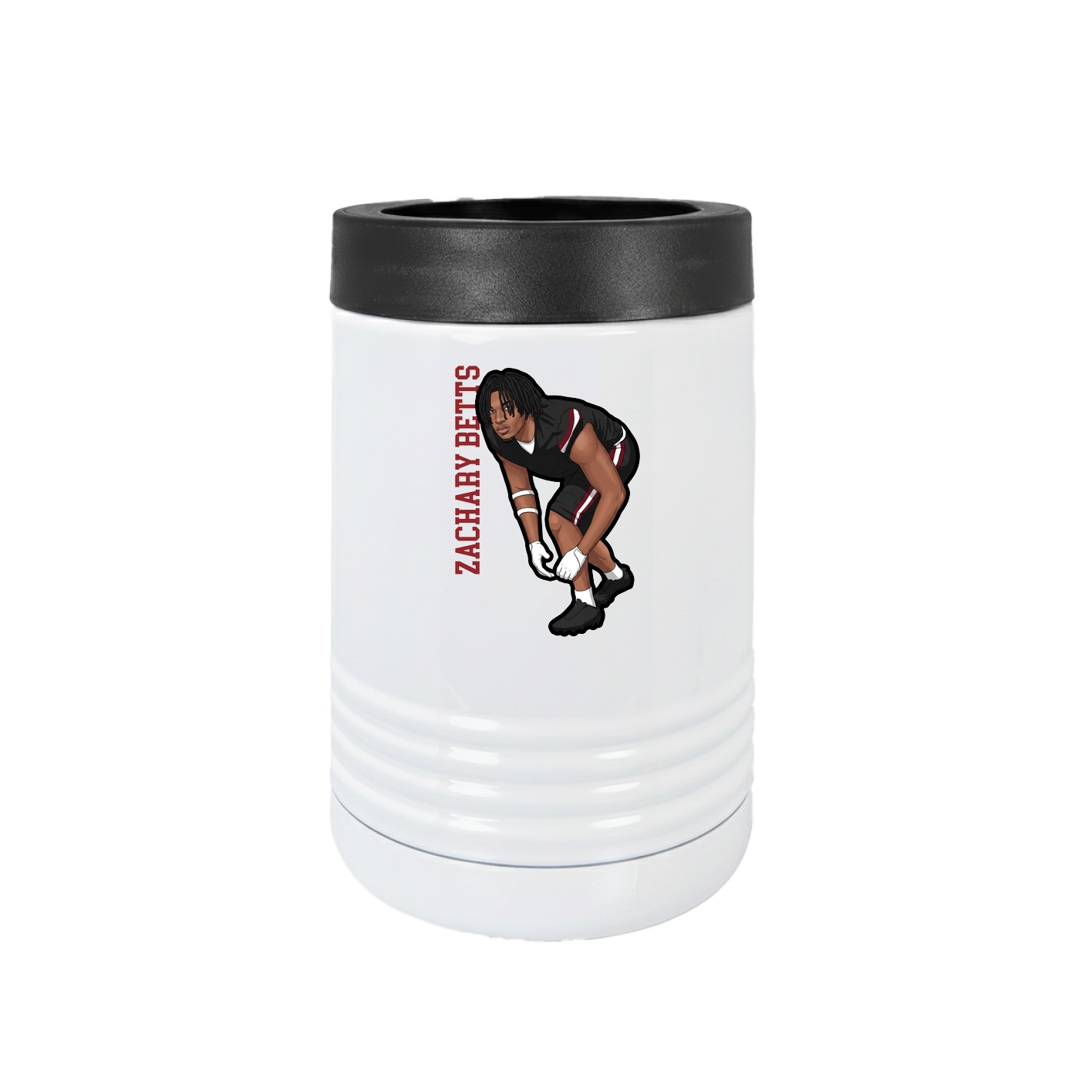 Beverage Holder — Name Vertical in White