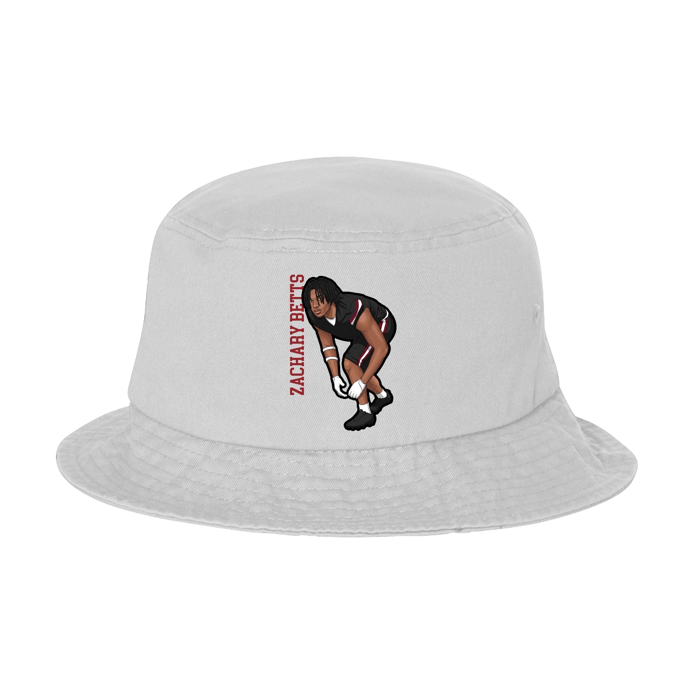 Bucket Cap — Name Vertical in White