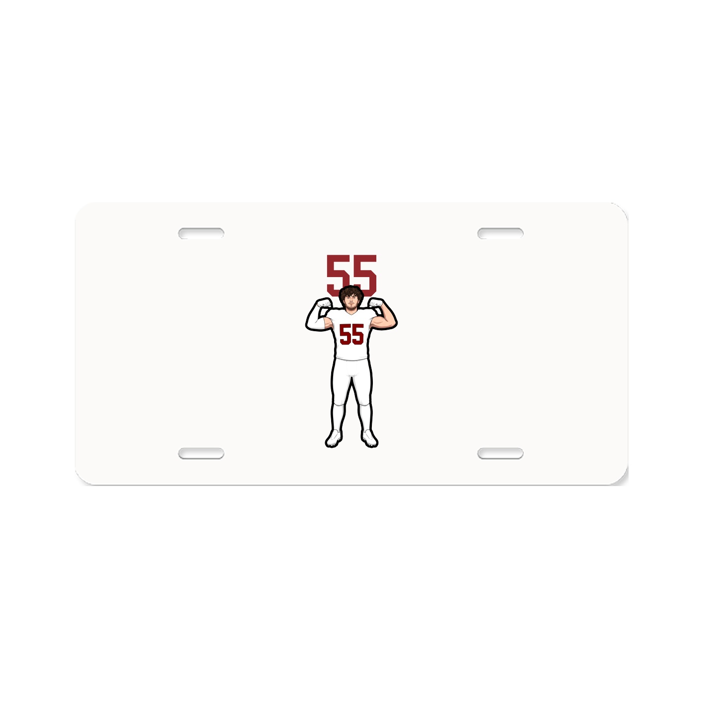 License Plate — Number Top in Classic