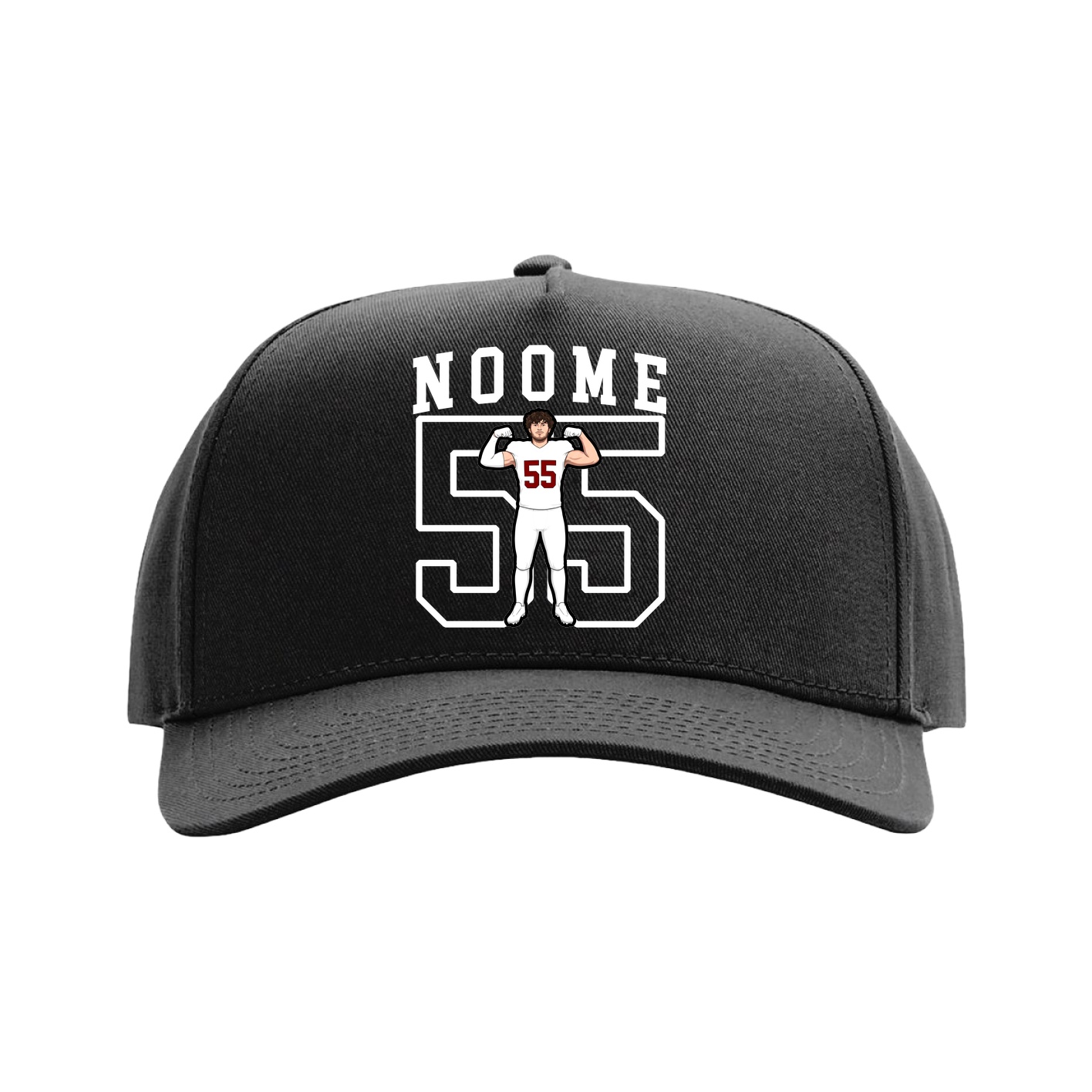 Full Fabric Five-Panel Champ Cap — Shirsey in Black