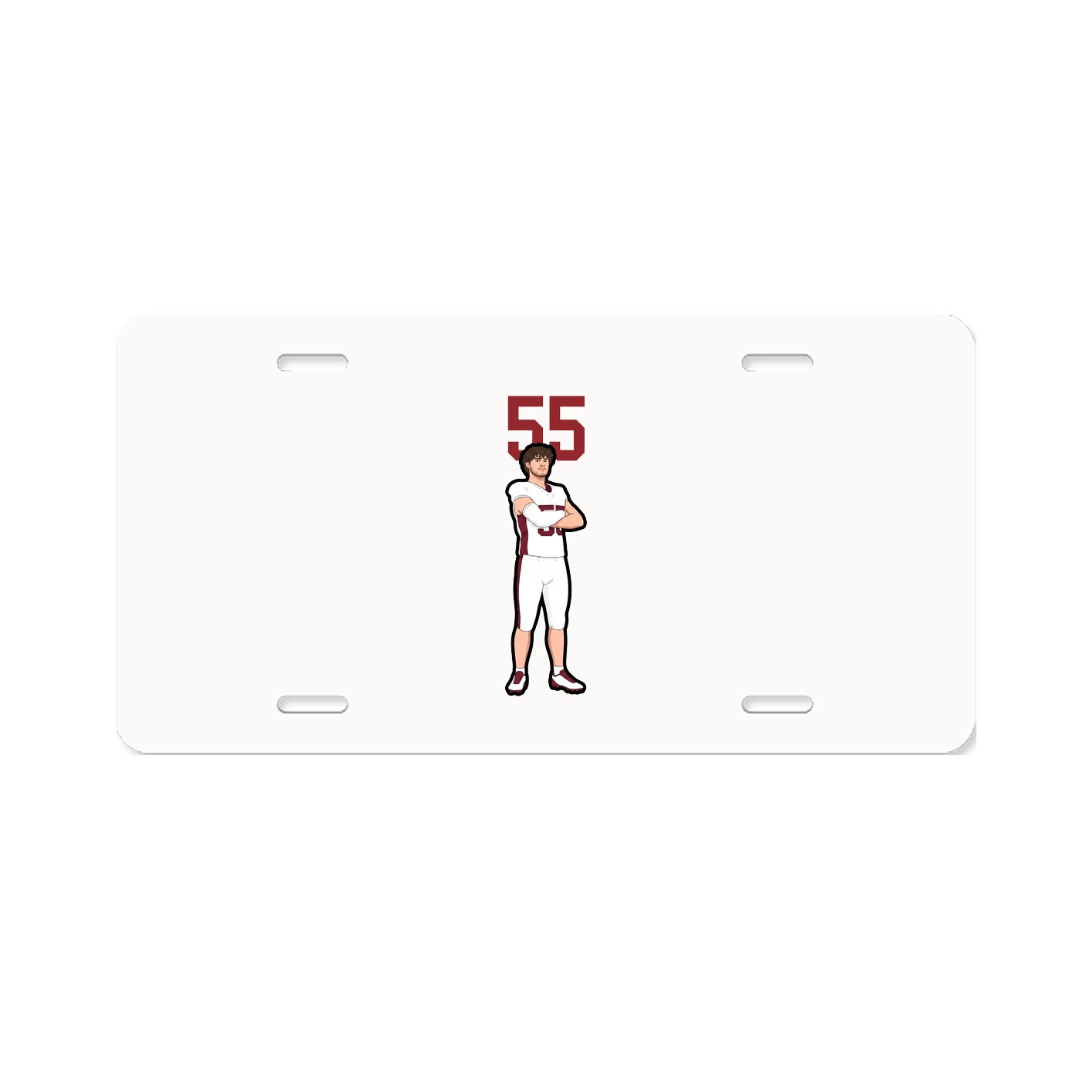 License Plate — Number Top in Classic