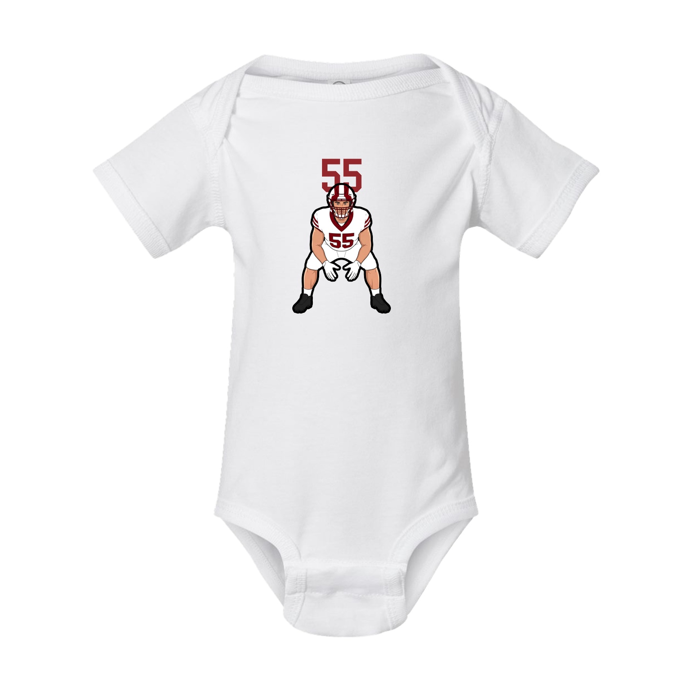 Baby Onesie — Number Top in White