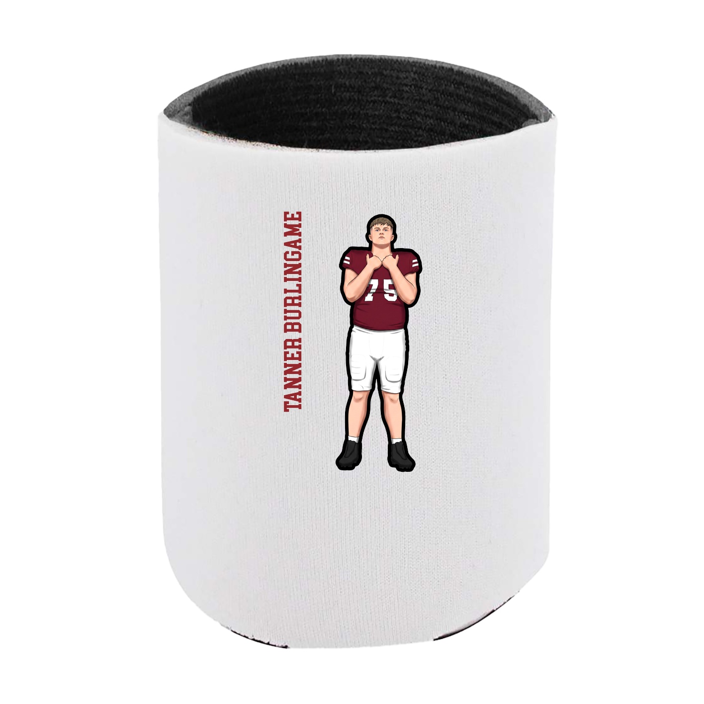 Can Holder — Name Vertical in White