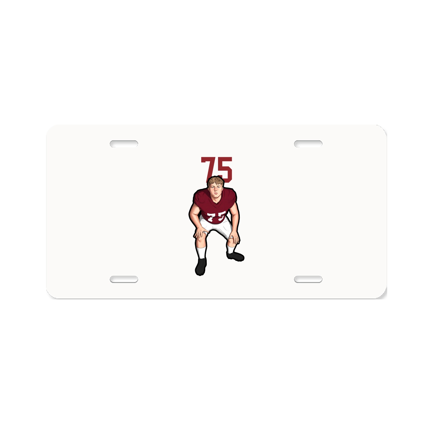 License Plate — Number Top in Classic