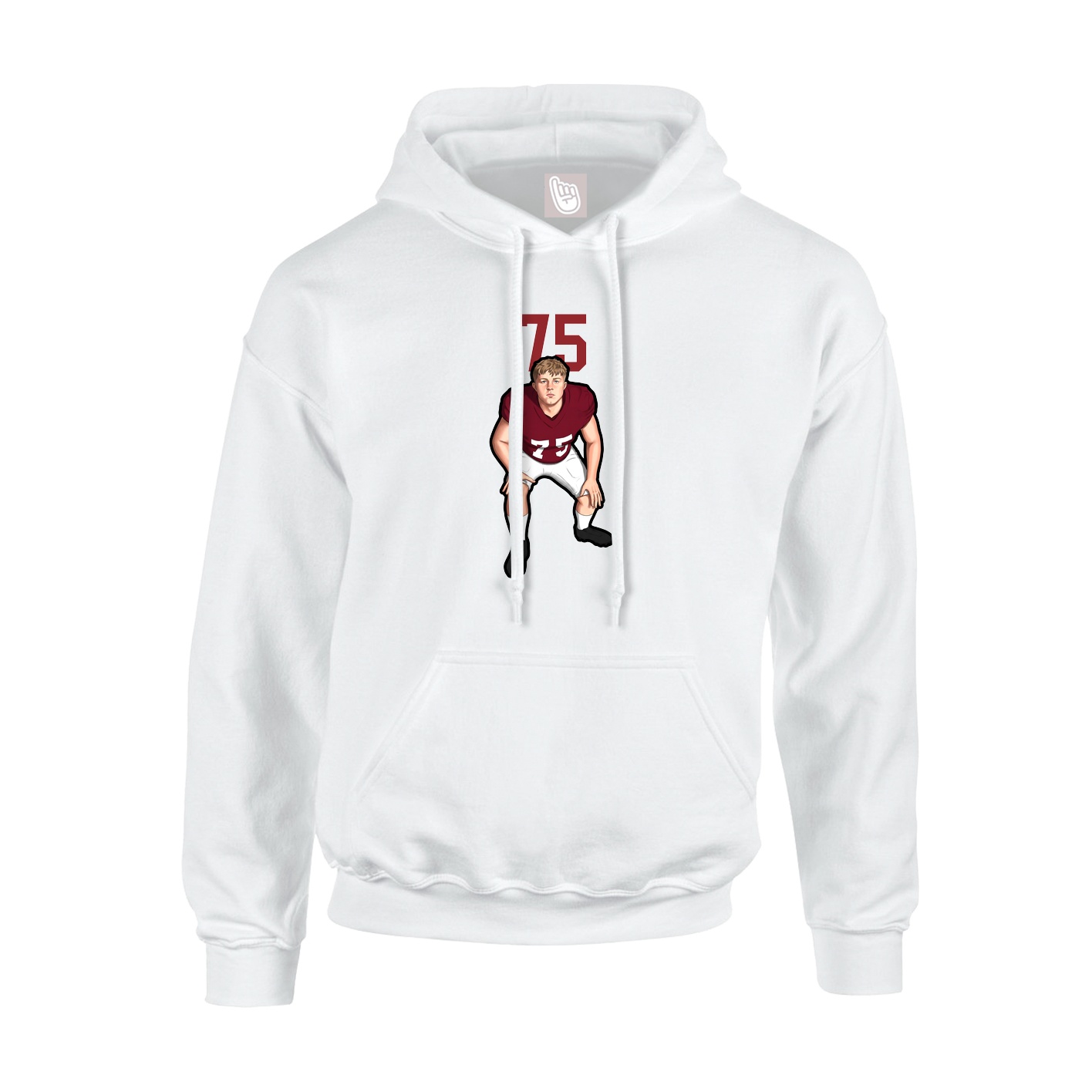 Hoodie — Number Top in White