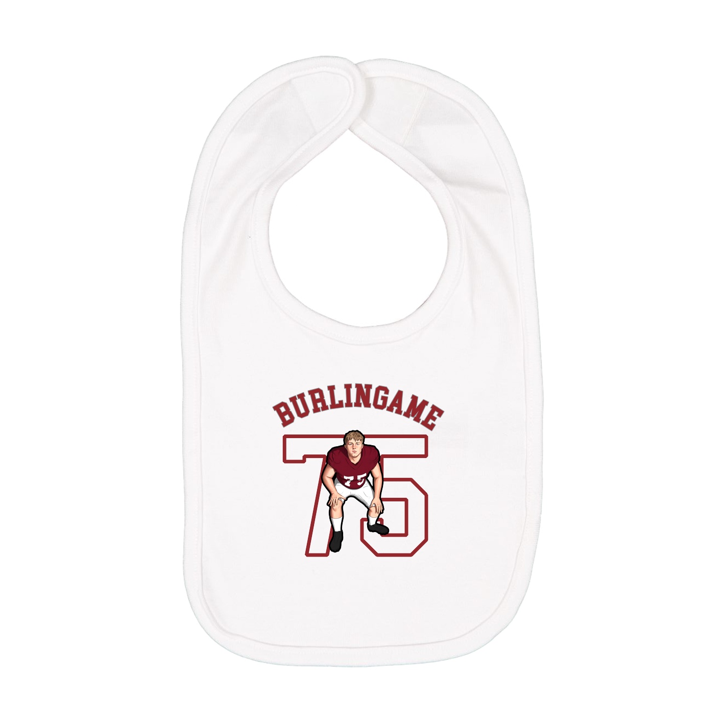 Infant Bib — Shirsey Arch in White