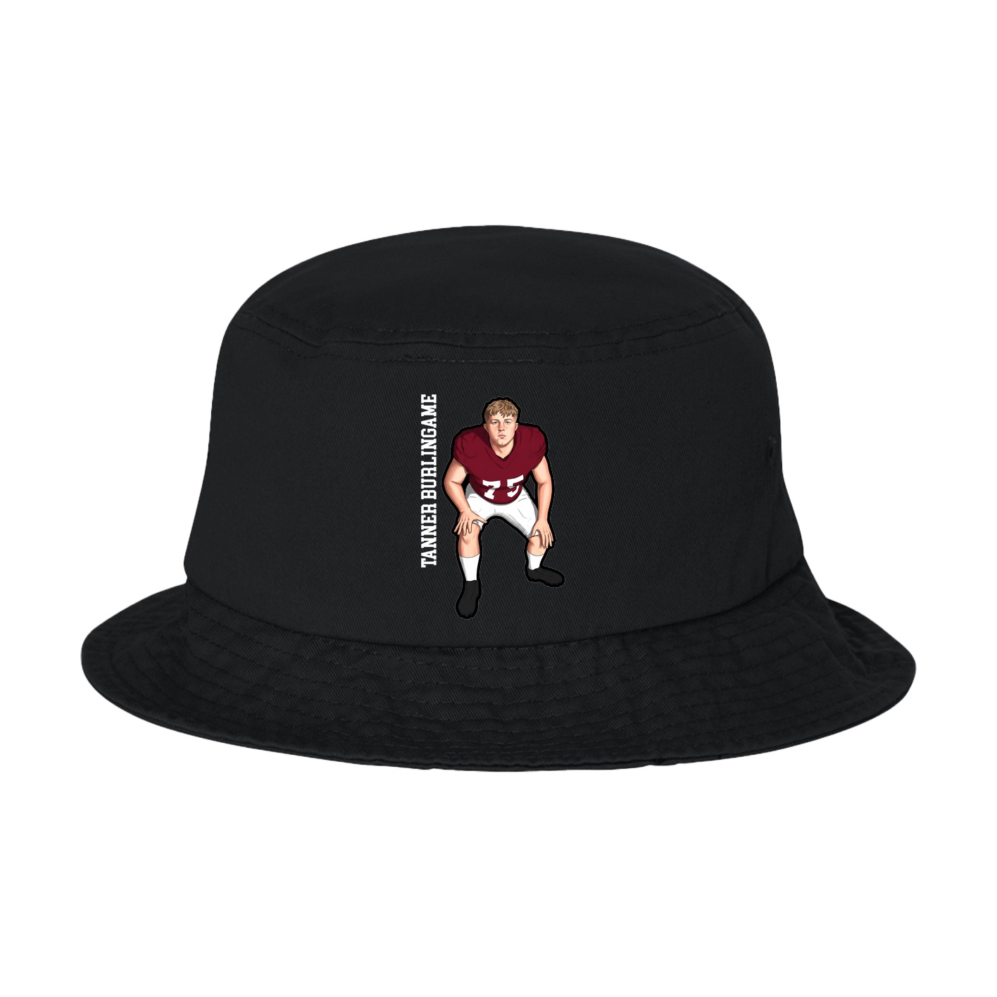 Bucket Cap — Name Vertical in Black