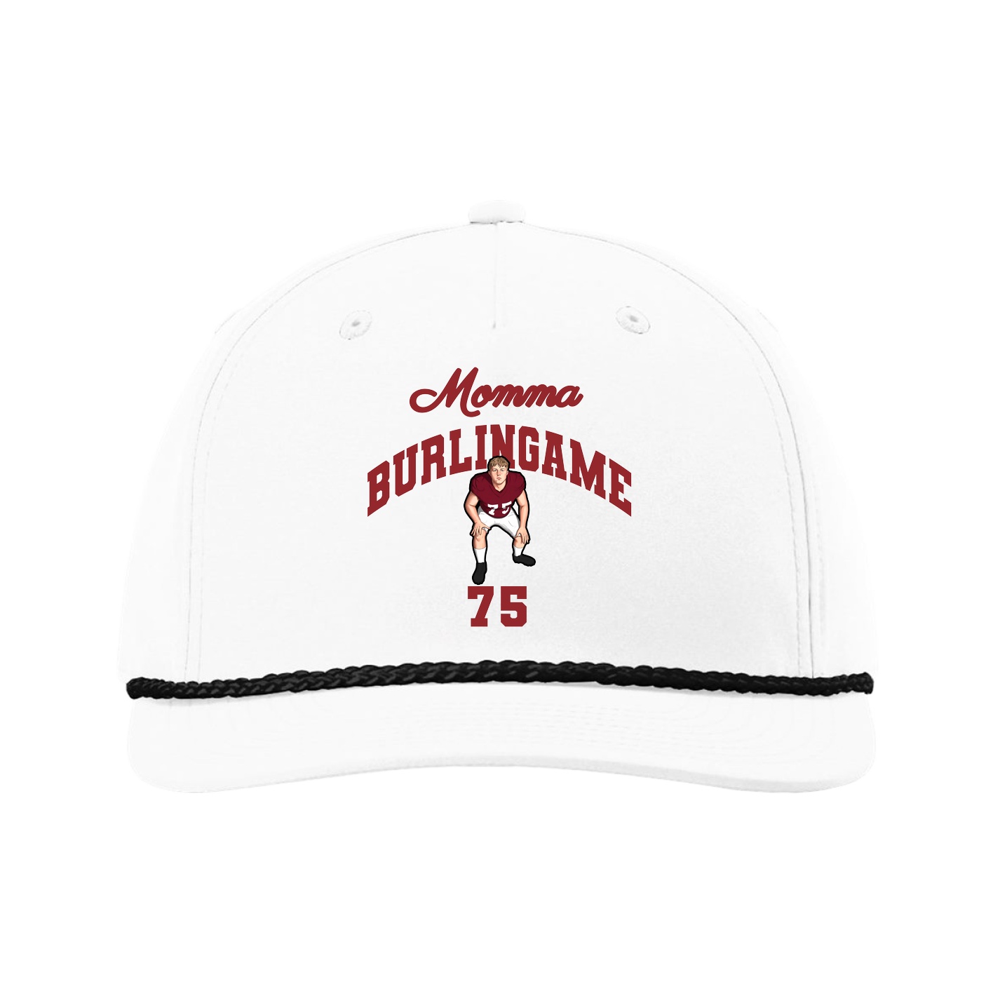 Five-Panel Classic Rope Cap — Mothers Day Arch in White