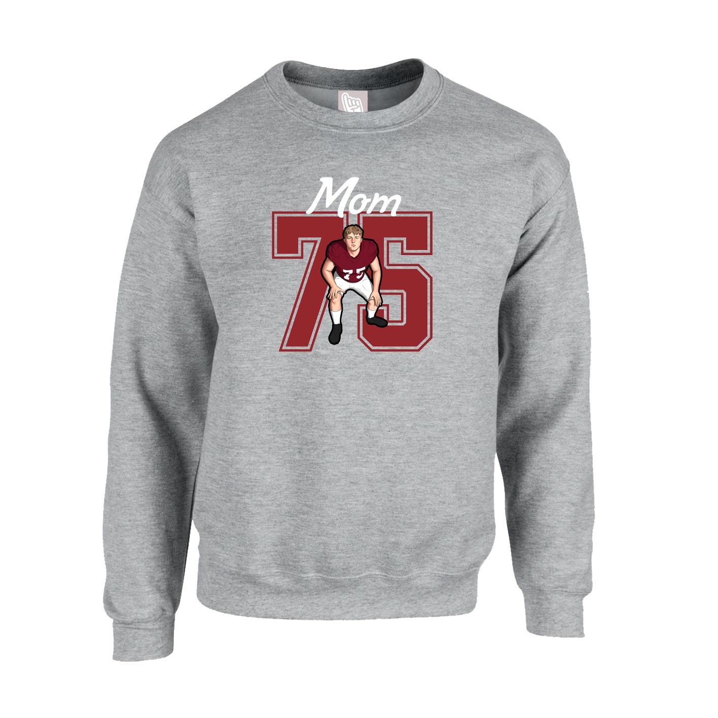 Fleece Crew — Mothers Day Shirsey in Grey