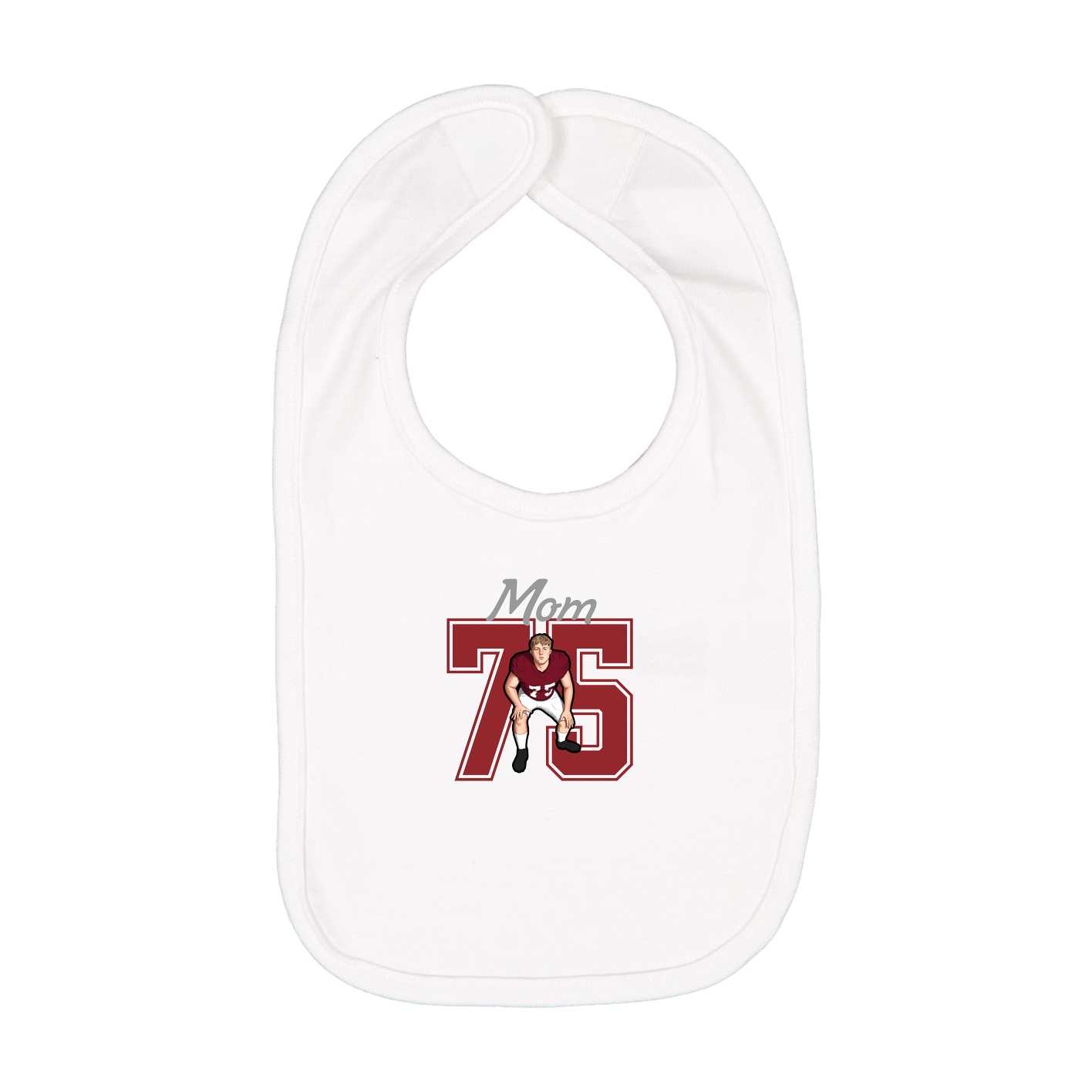 Infant Bib — Mothers Day Shirsey in White