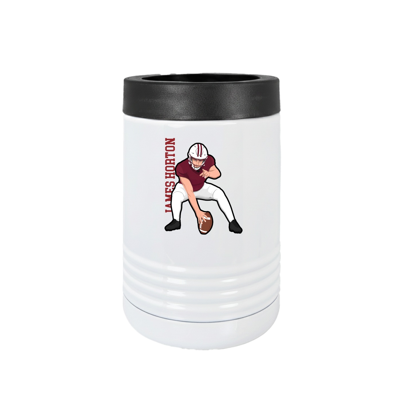 Beverage Holder — Name Vertical in White