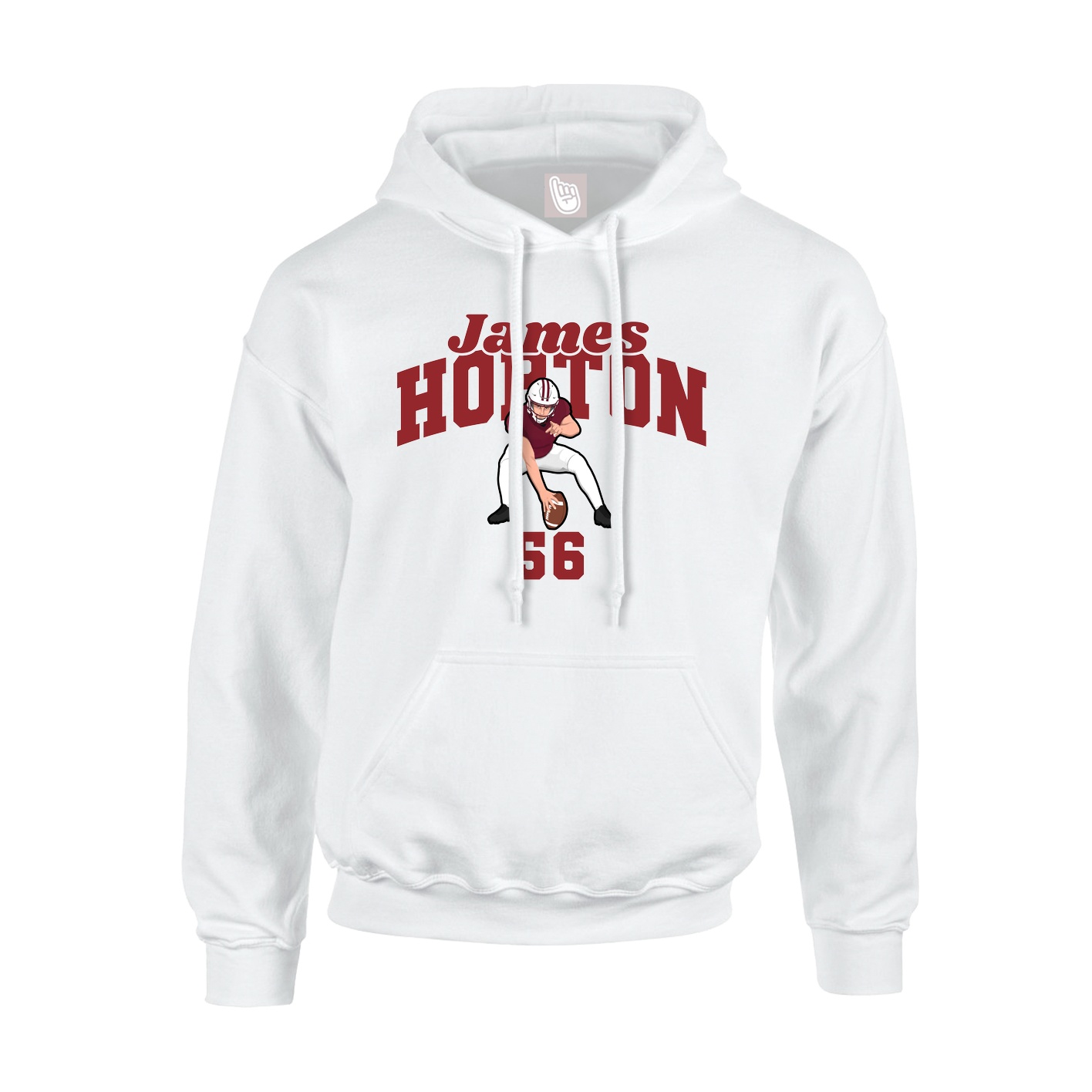 Youth Hoodie — Signature Arch in White
