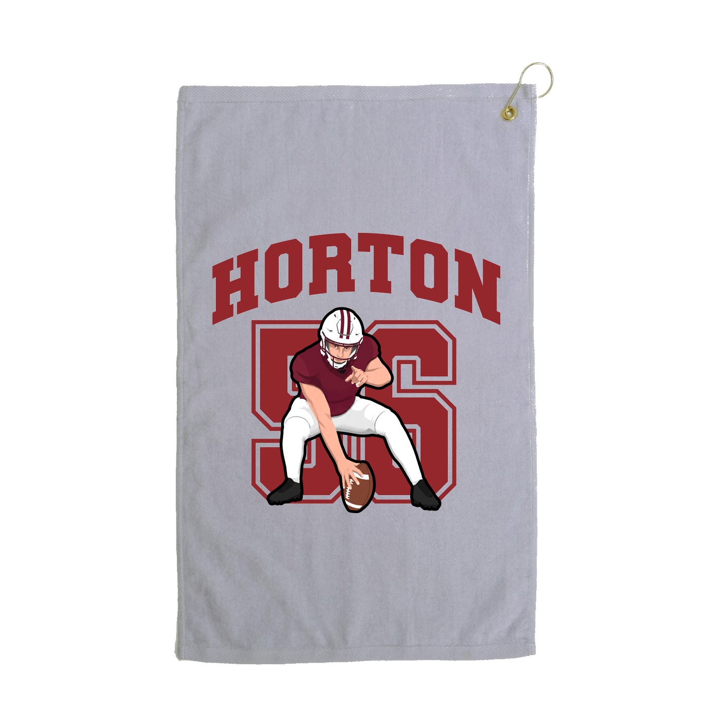 Golf Towel — Number in Grey