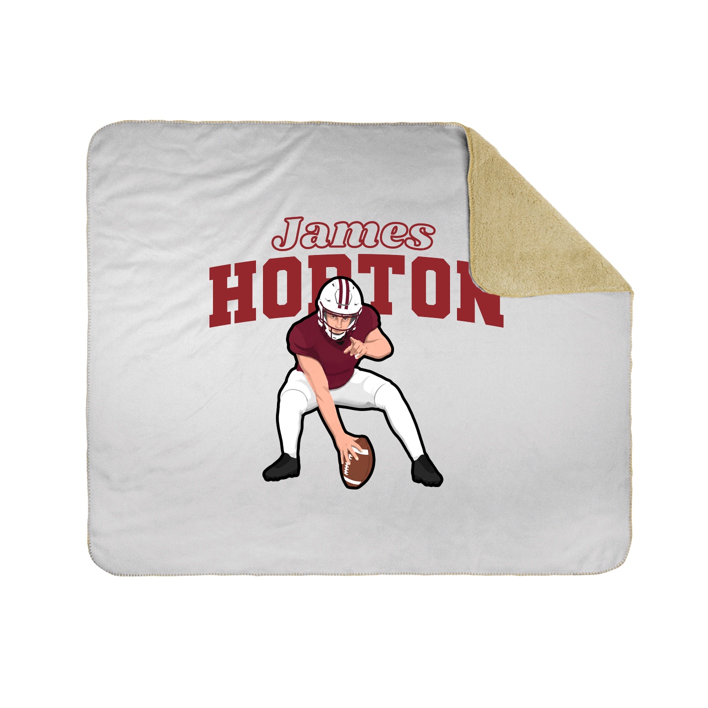 Throw Blanket — Name Arch in White