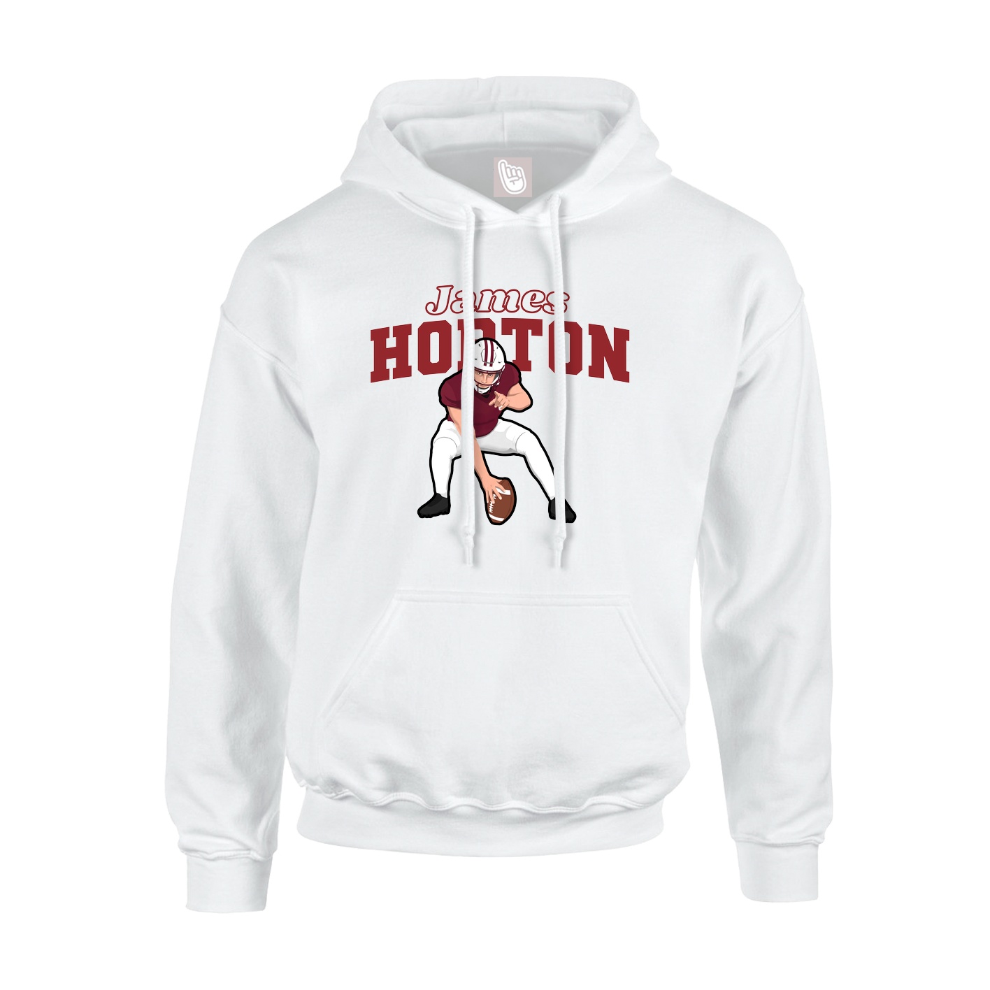 Hoodie — Name Arch in White