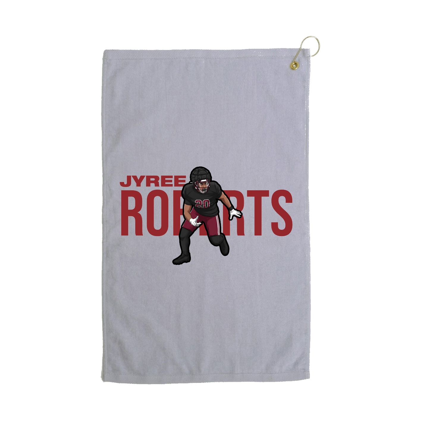 Golf Towel — Player Name in Grey
