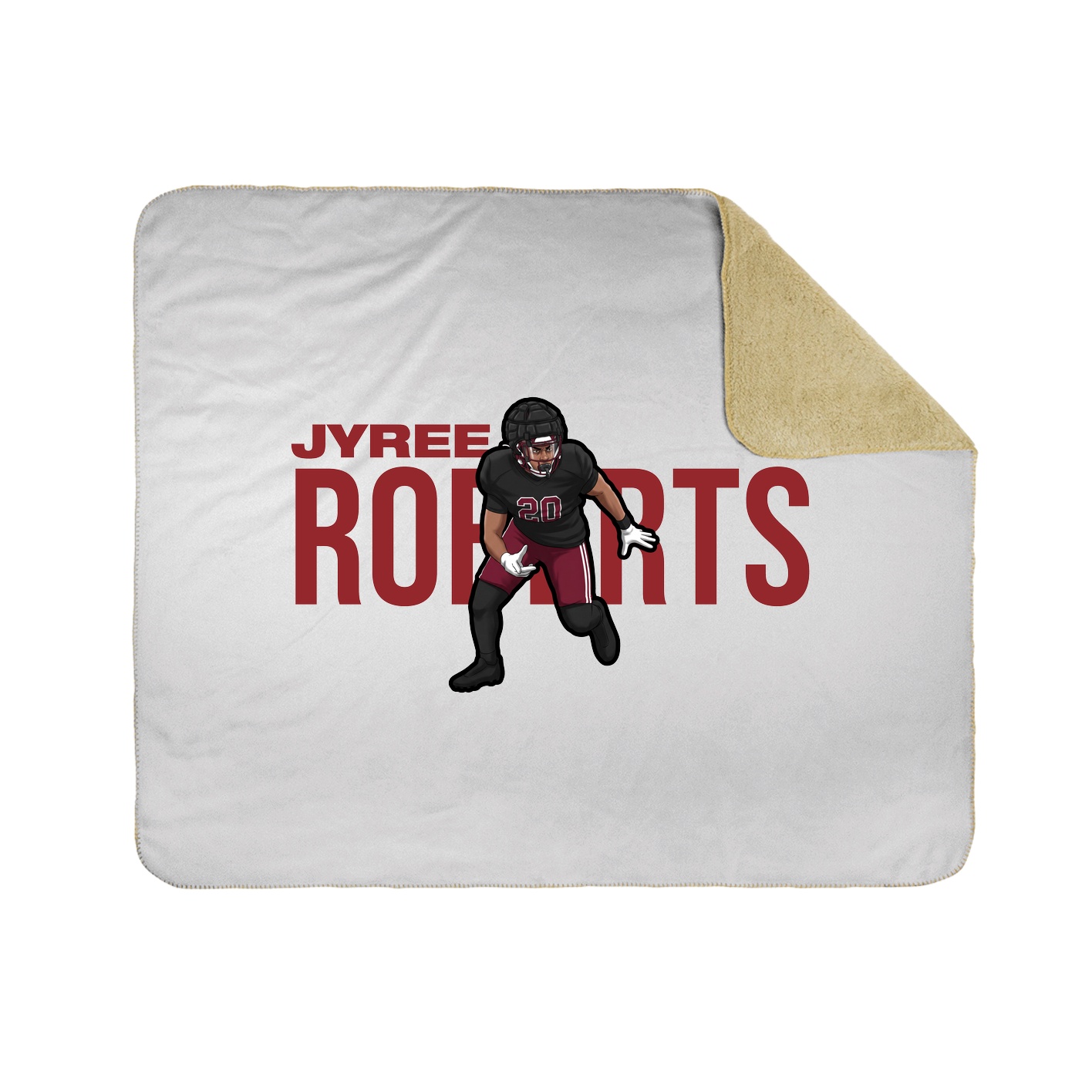Throw Blanket — Player Name in White