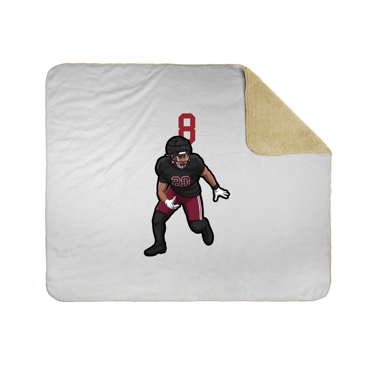 Throw Blanket — Number Top in White