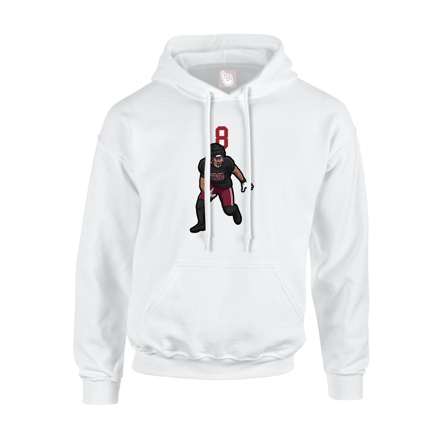 Hoodie — Number Top in White