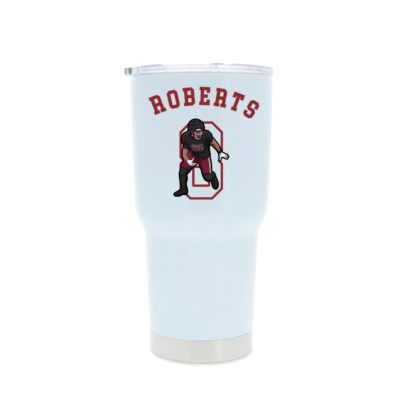 30oz Stainless Steel Tumbler — Shirsey Arch in White