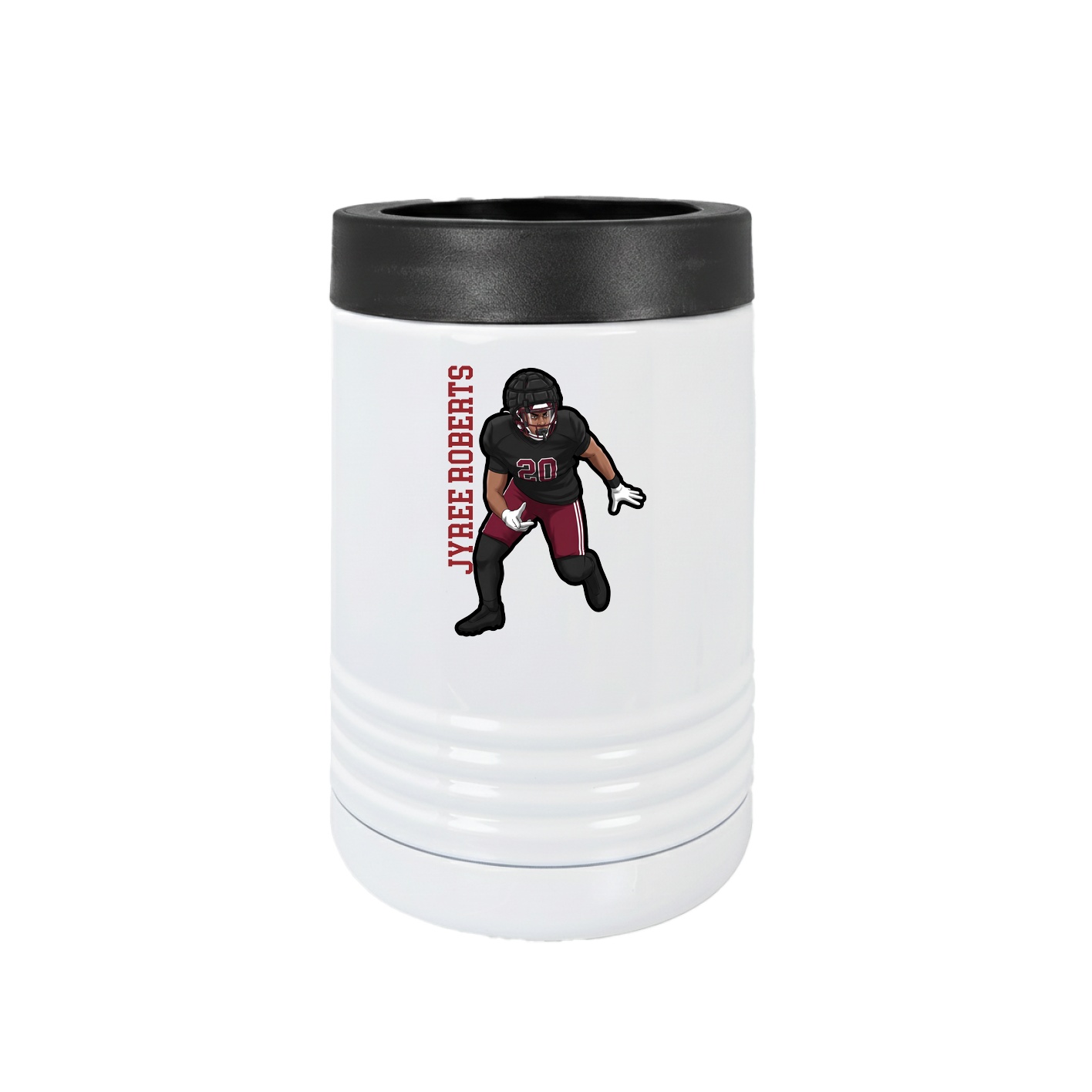 Beverage Holder — Name Vertical in White
