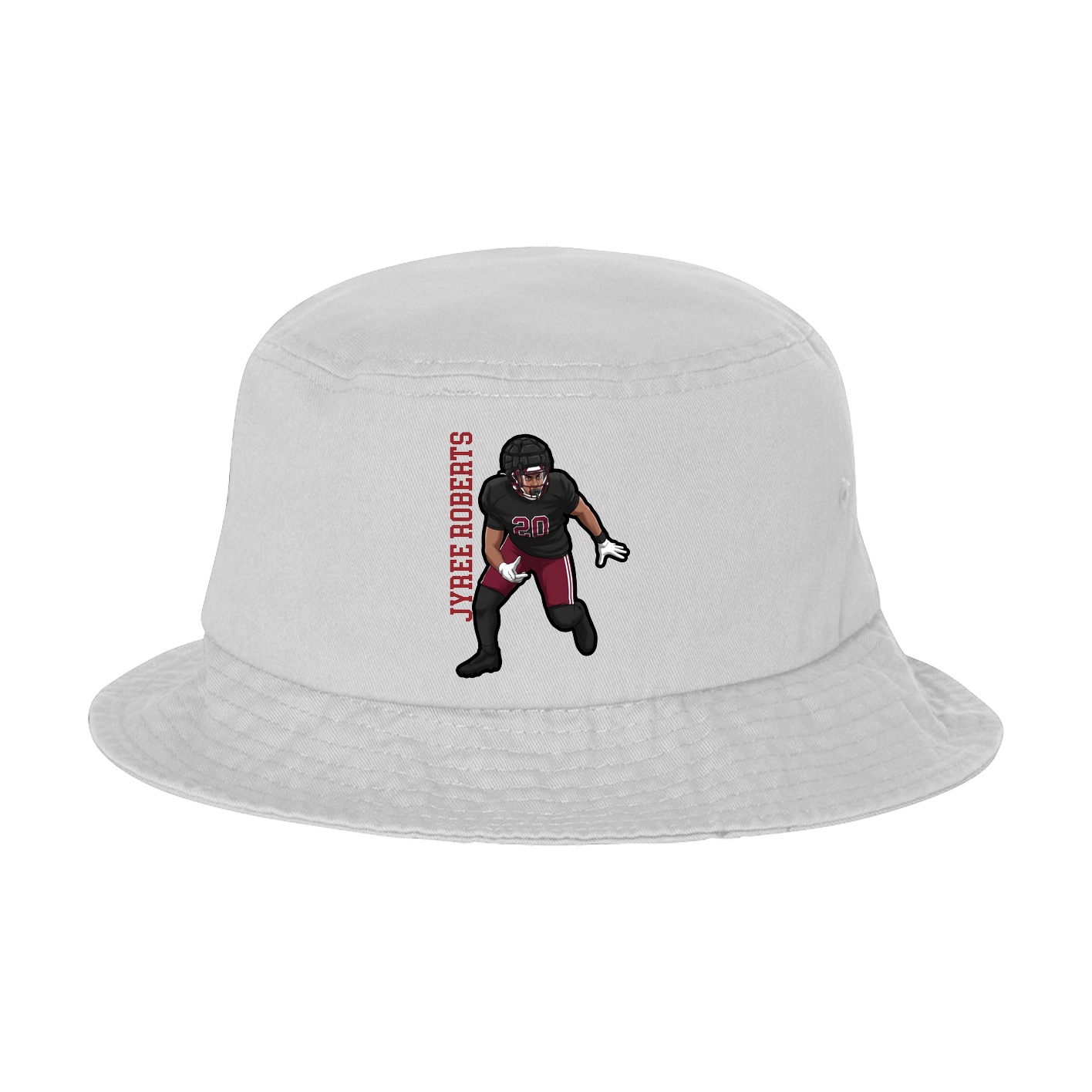 Bucket Cap — Name Vertical in White