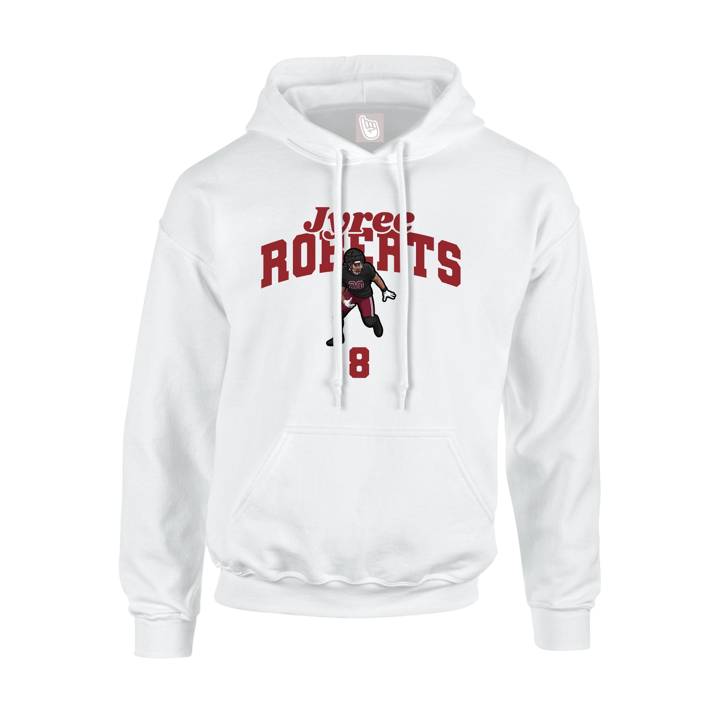 Youth Hoodie — Signature Arch in White