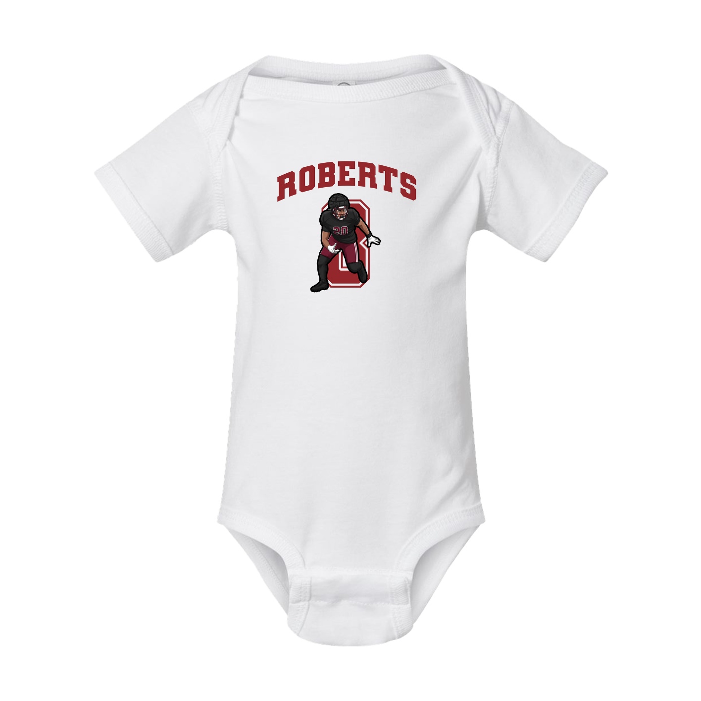 Baby Onesie — Number in White