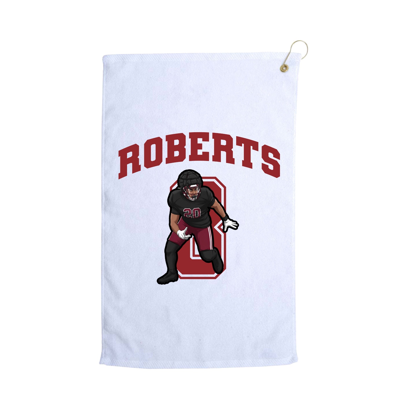 Golf Towel — Number in White