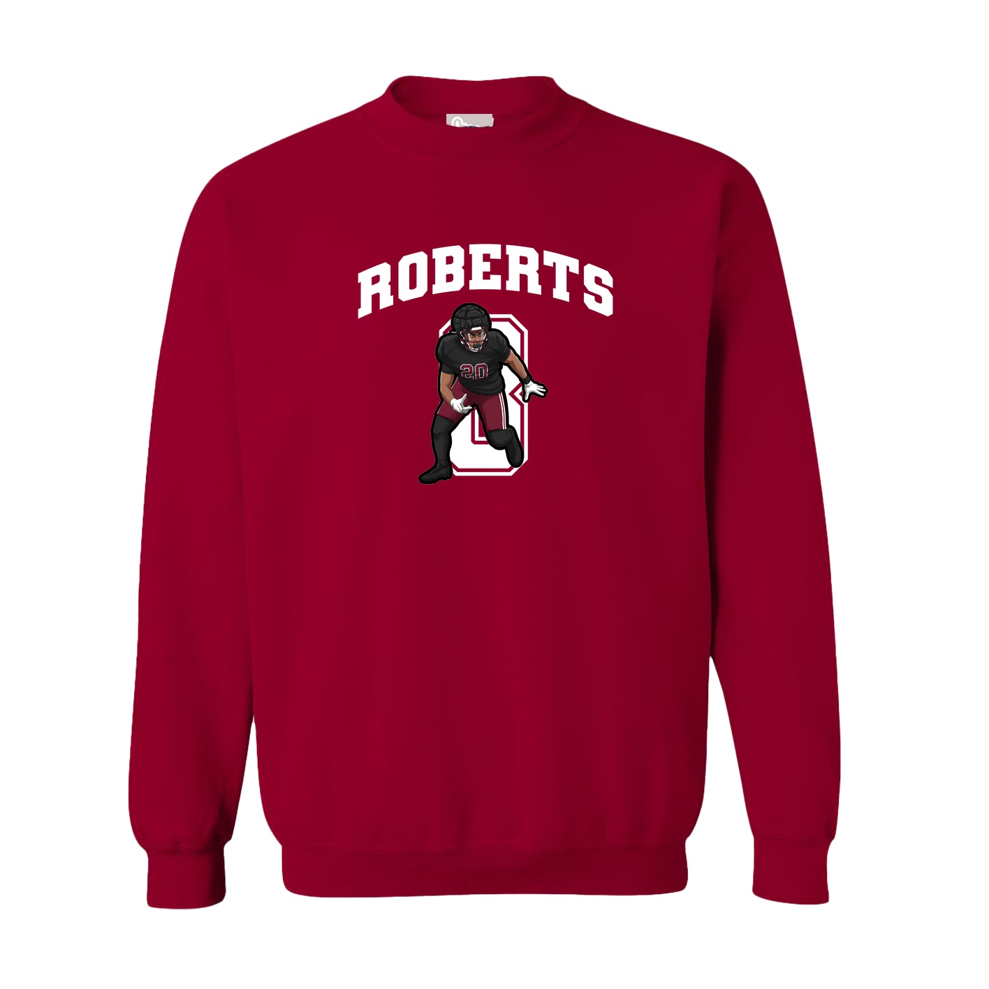 Fleece Crew — Number in Cardinal