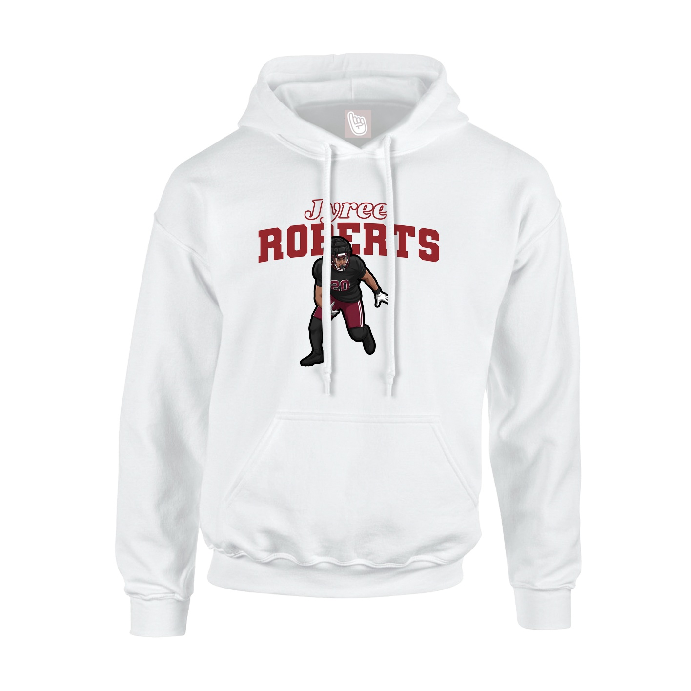 Hoodie — Name Arch in White