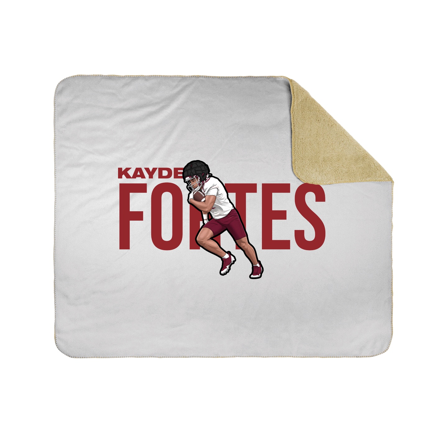 Throw Blanket — Player Name in White