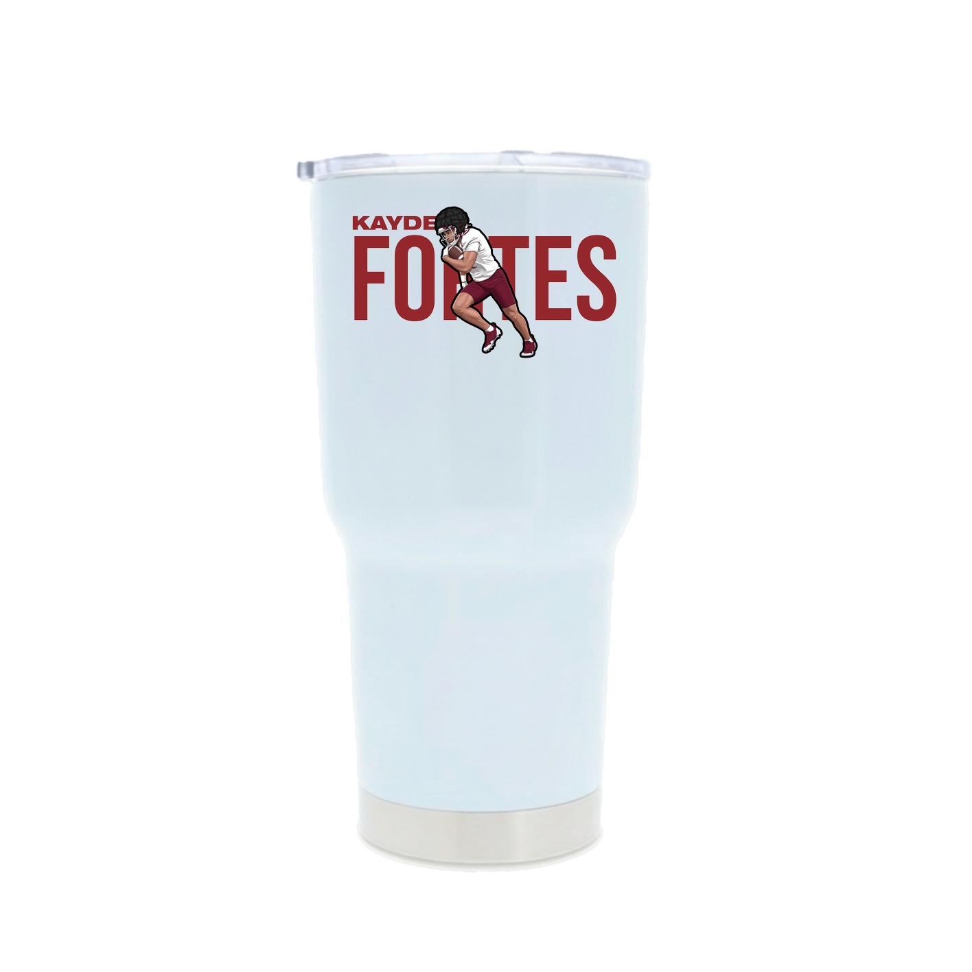 30oz Stainless Steel Tumbler — Player Name in White